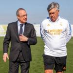 Florentino Pérez y Carlo Ancelotti en un entrenamiento. Foto: ElDesmarque