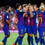 Jugadores del Barcelona celebrando un gol / Goal COM