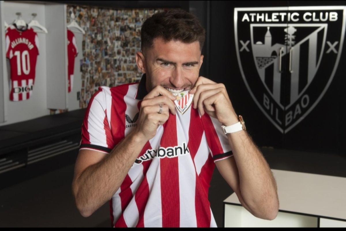 Laporte, en su presentación con el Athletic Club / EFE
