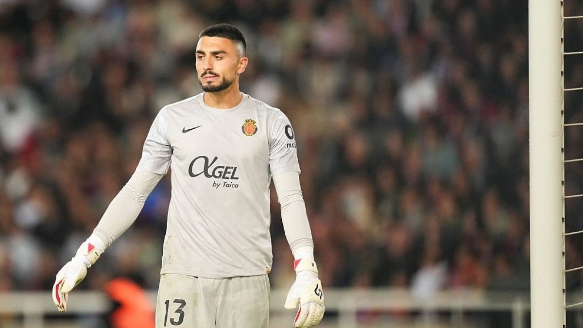 Leo Román durante un partido con el Mallorca