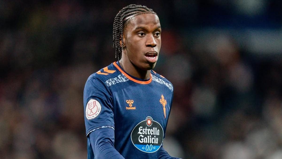 Ilaix Moriba durante un partido con el Celta de Vigo