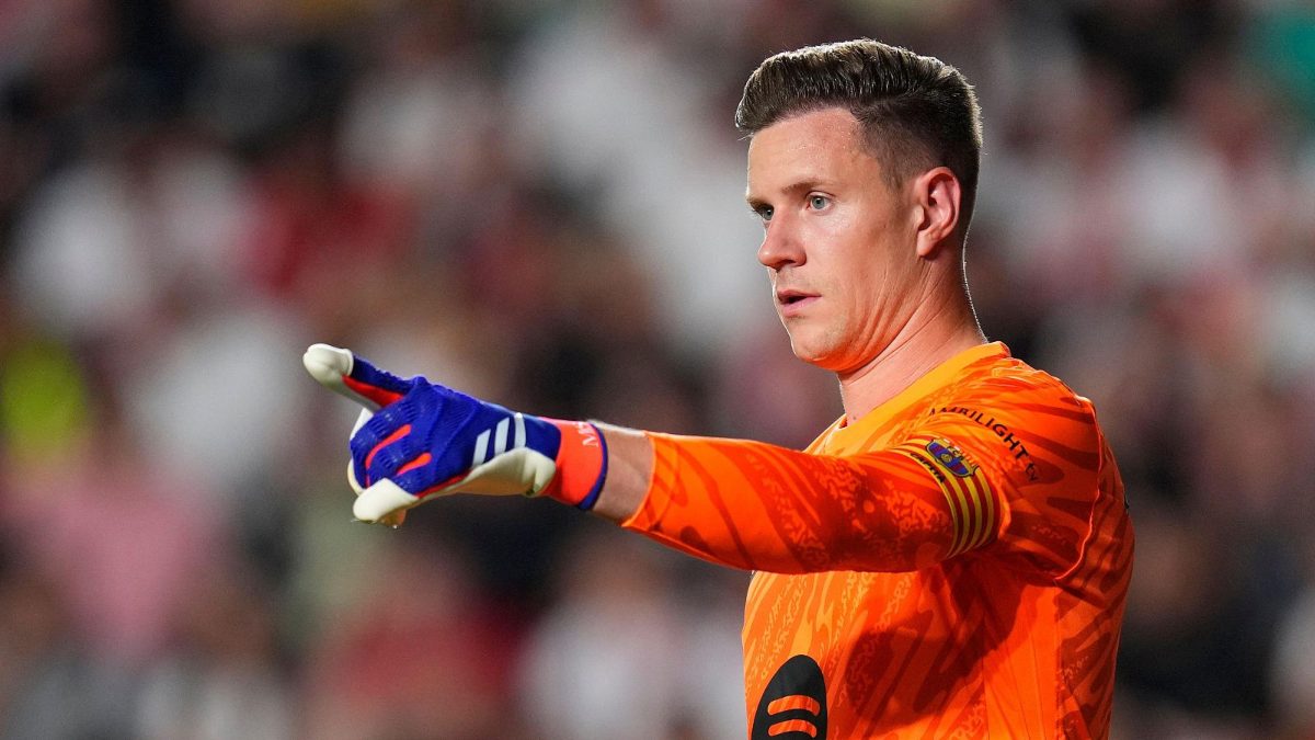 Marc-André ter Stegen durante un partido con el Barcelona