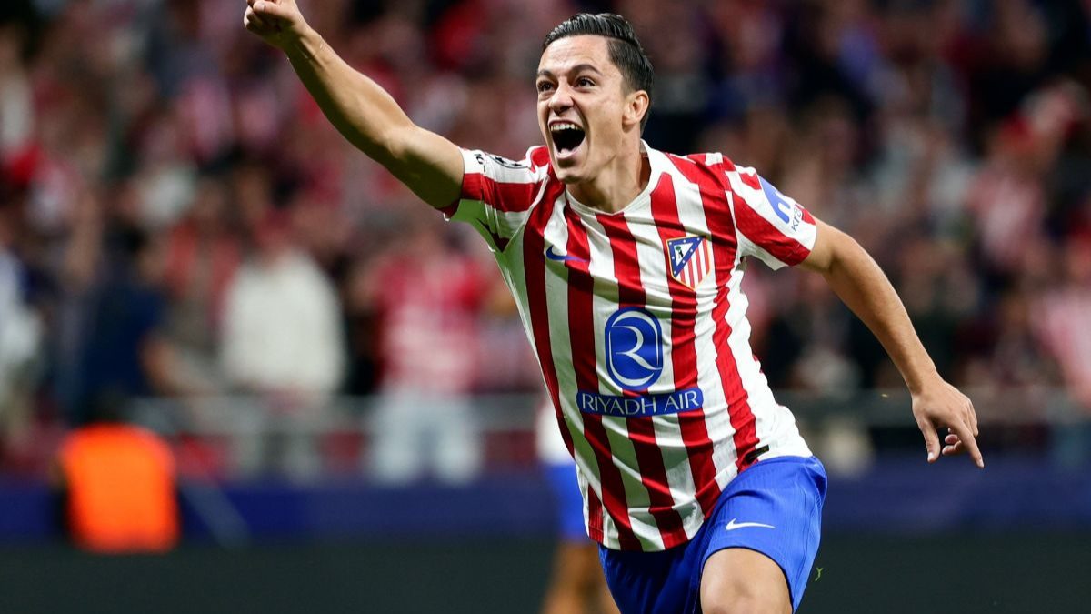 Giacomo Raspadori celebra un gol con el Atlético de Madrid
