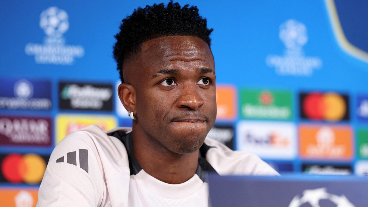 Vinicius durante una rueda de prensa