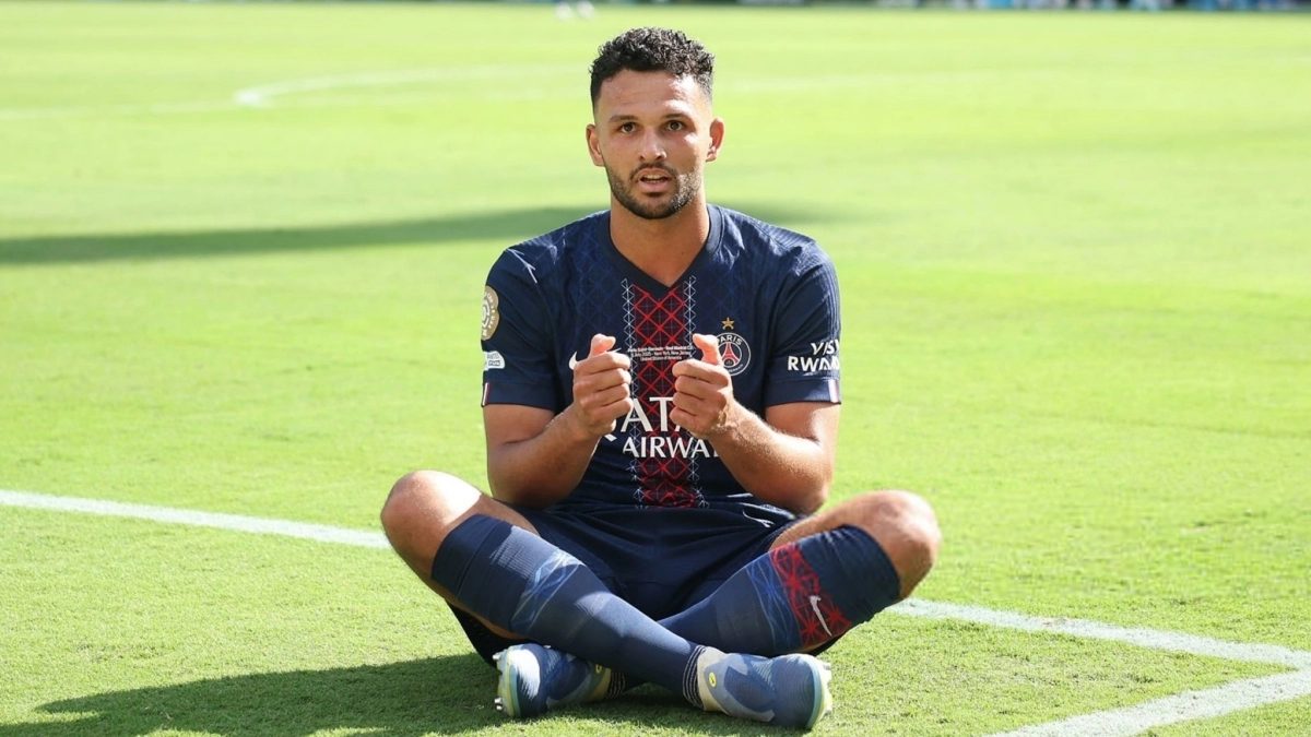 Gonçalo Ramos celebra un gol anotado con el PSG