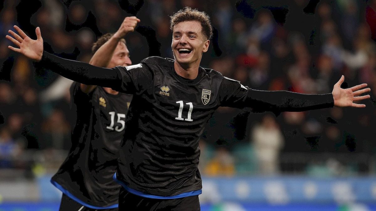 Fisnik Asllani celebra un gol con el Hoffenheim