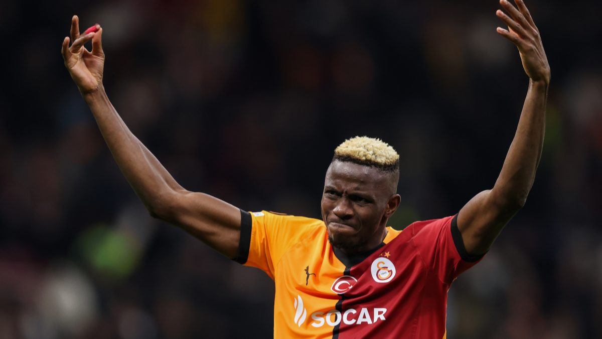 Victor Osimhen celebra un gol anotado con el Galatasaray