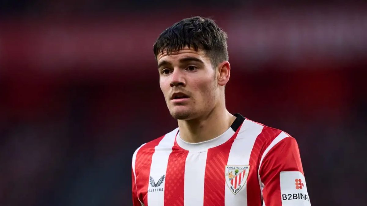 Peio Canales con los colores del Athletic Club