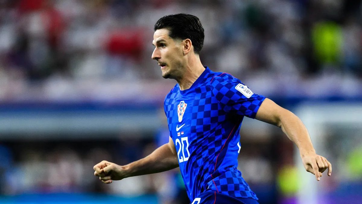 Igor Matanovic durante un partido con la selección de Croacia