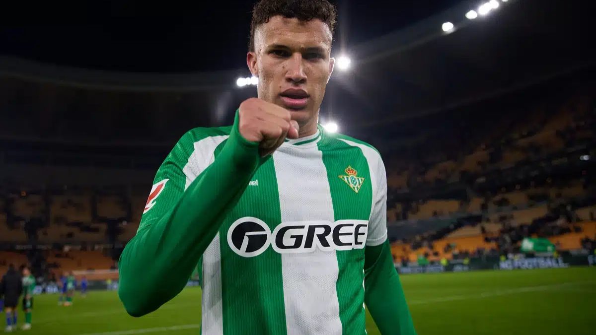 Nelson Deossa celebra una victoria del Real Betis