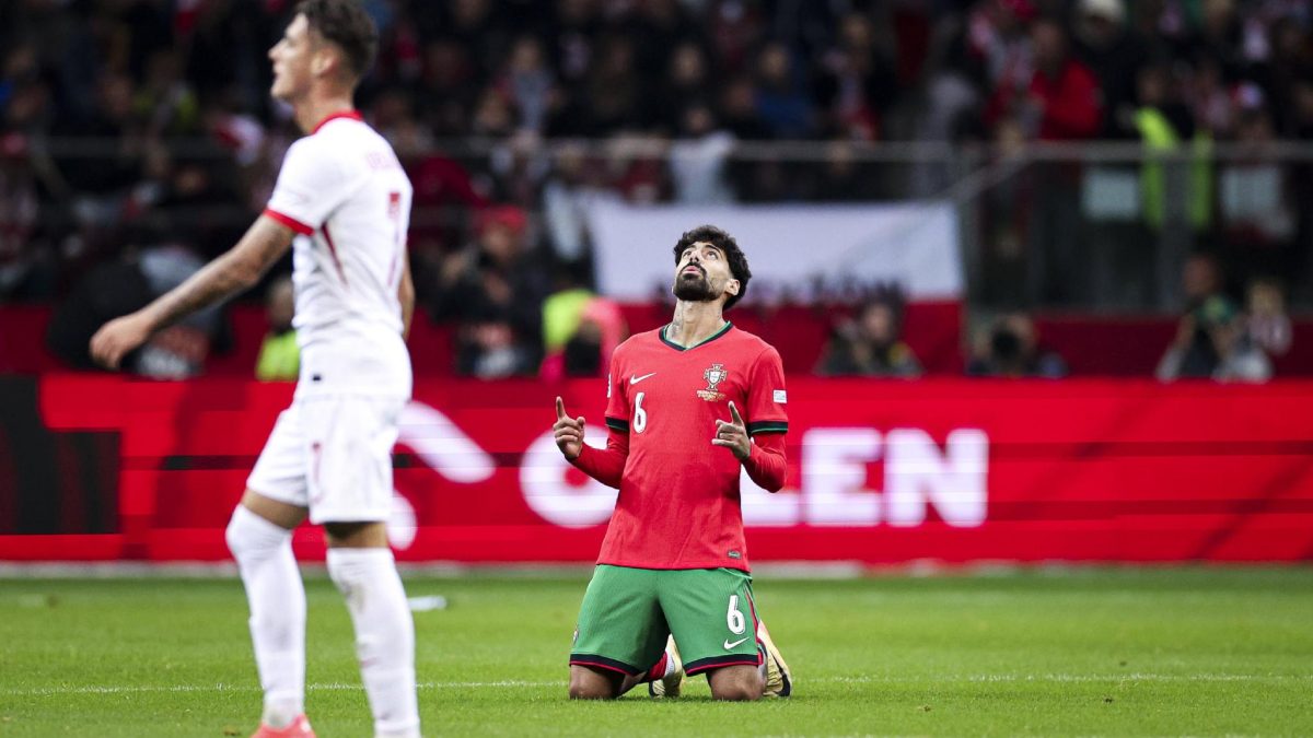 Samú Costa during a match with the Portugal National Team