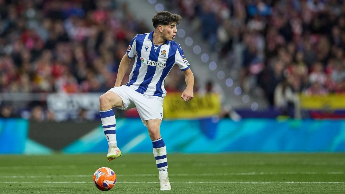 Jon Martín durante un partido con la Real Sociedad