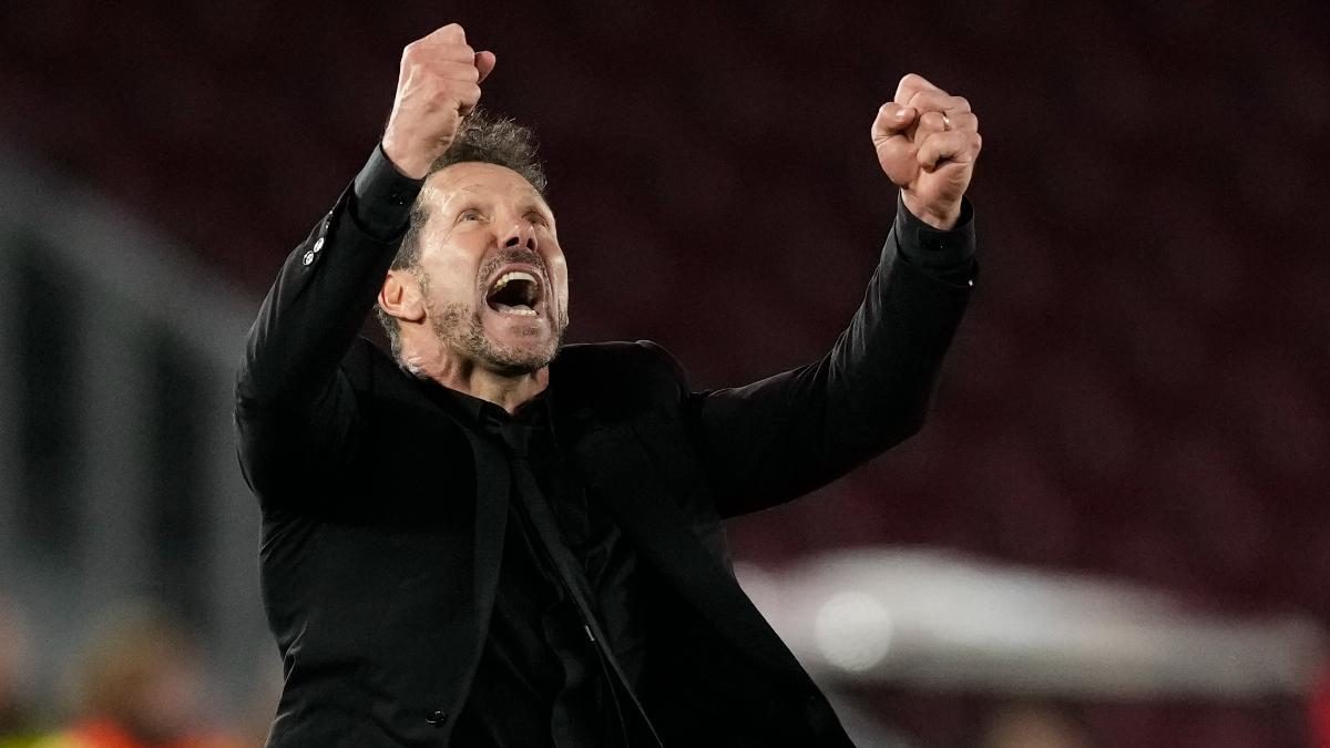 El Cholo Simeone celebra el pase a la final de la Copa del Rey