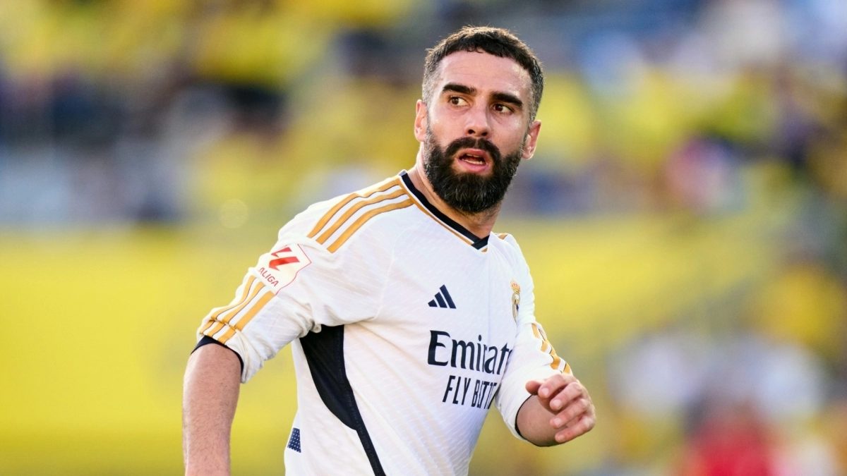 Dani Carvajal durante un partido con el Real Madrid