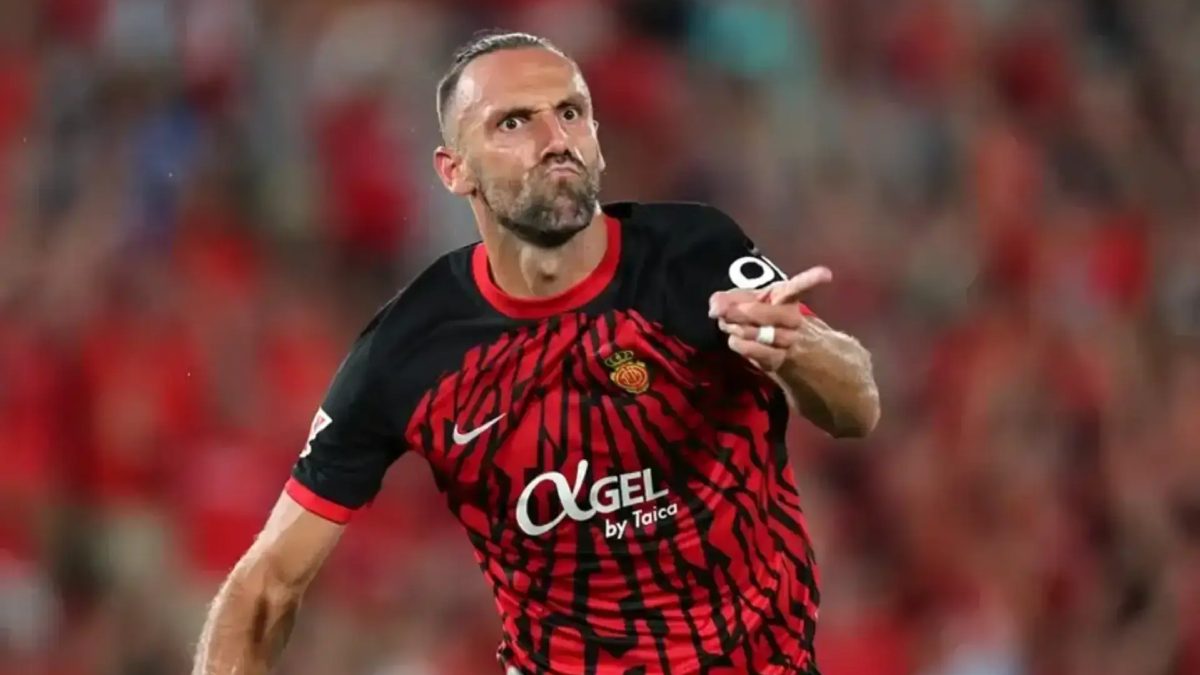 Vedat Muriqi celebra un gol anotado con el Mallorca