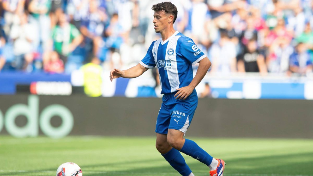 Antonio Blanco during a match with Alavés