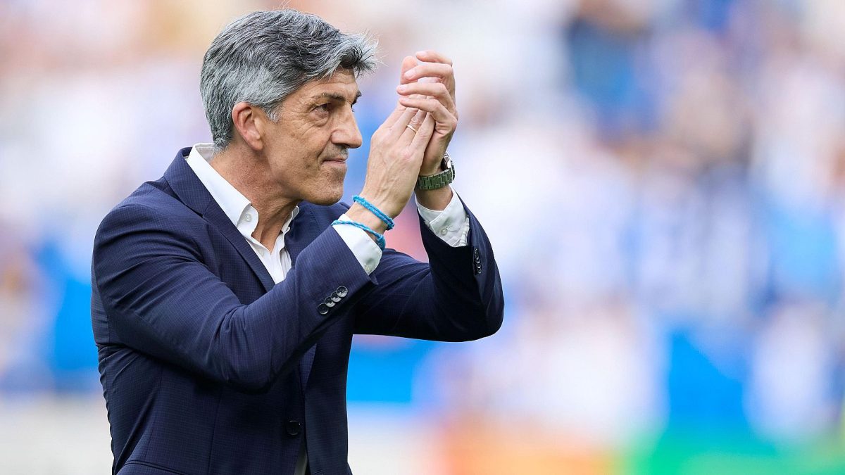 Imanol Alguacil tras un partido de la Real Sociedad