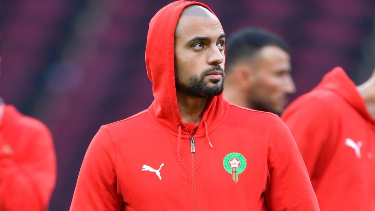 Sofyan Amrabat con los colores de Marruecos
