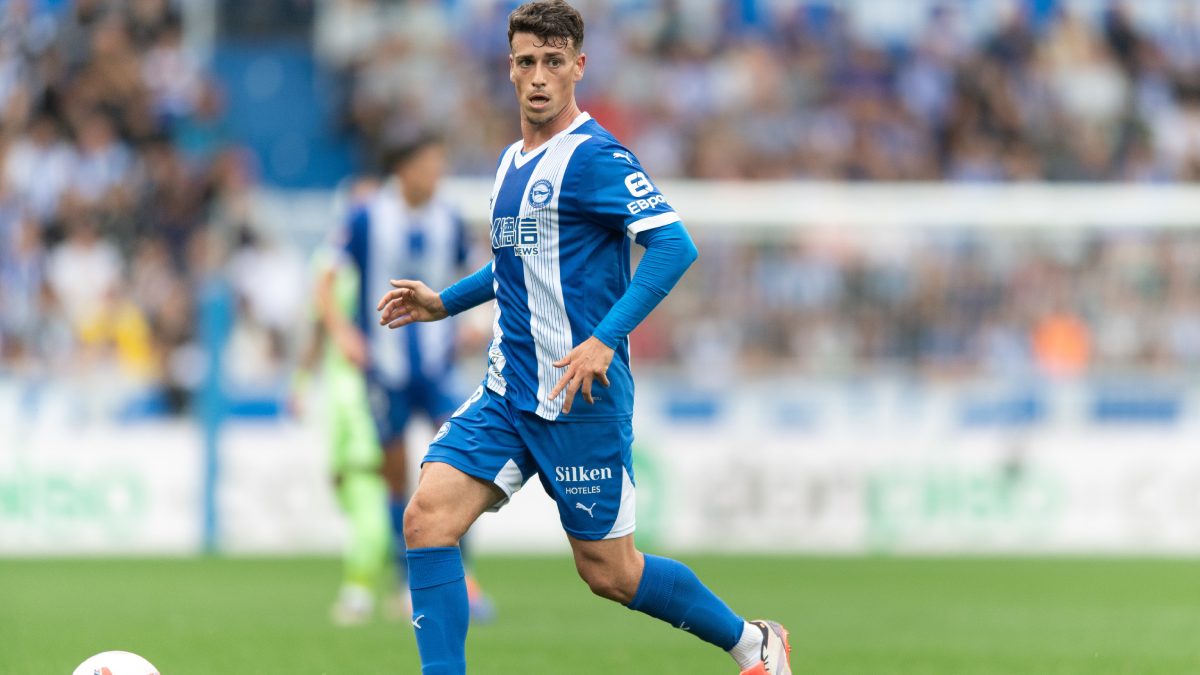 Antonio Blanco durante un partido con el Alavés