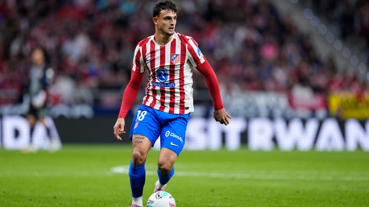 Marc Pubill durante un partido con el Atlético de Madrid