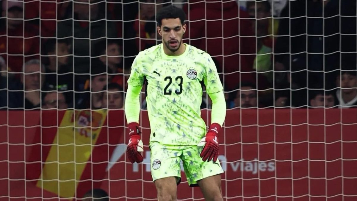 Oufa Shobeir durante un partido con la selección de Egipto