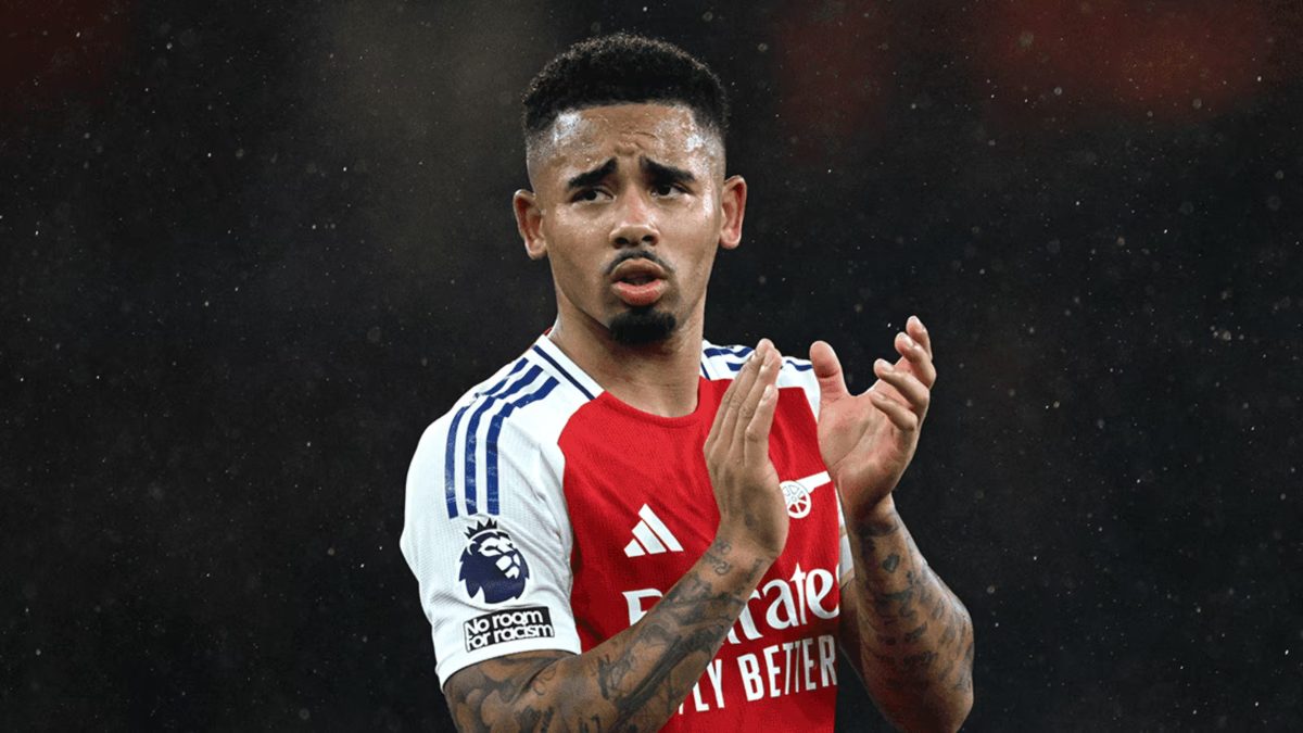 Gabriel Jesus during a match with Arsenal