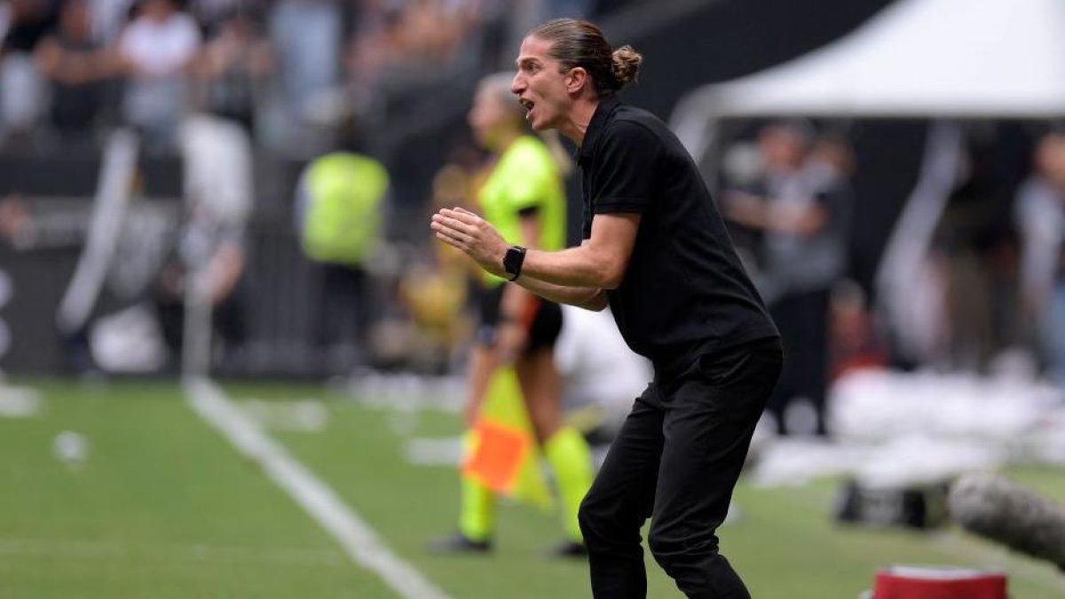 Filipe Luis, coach of Flamengo, during a match of the Carioca team