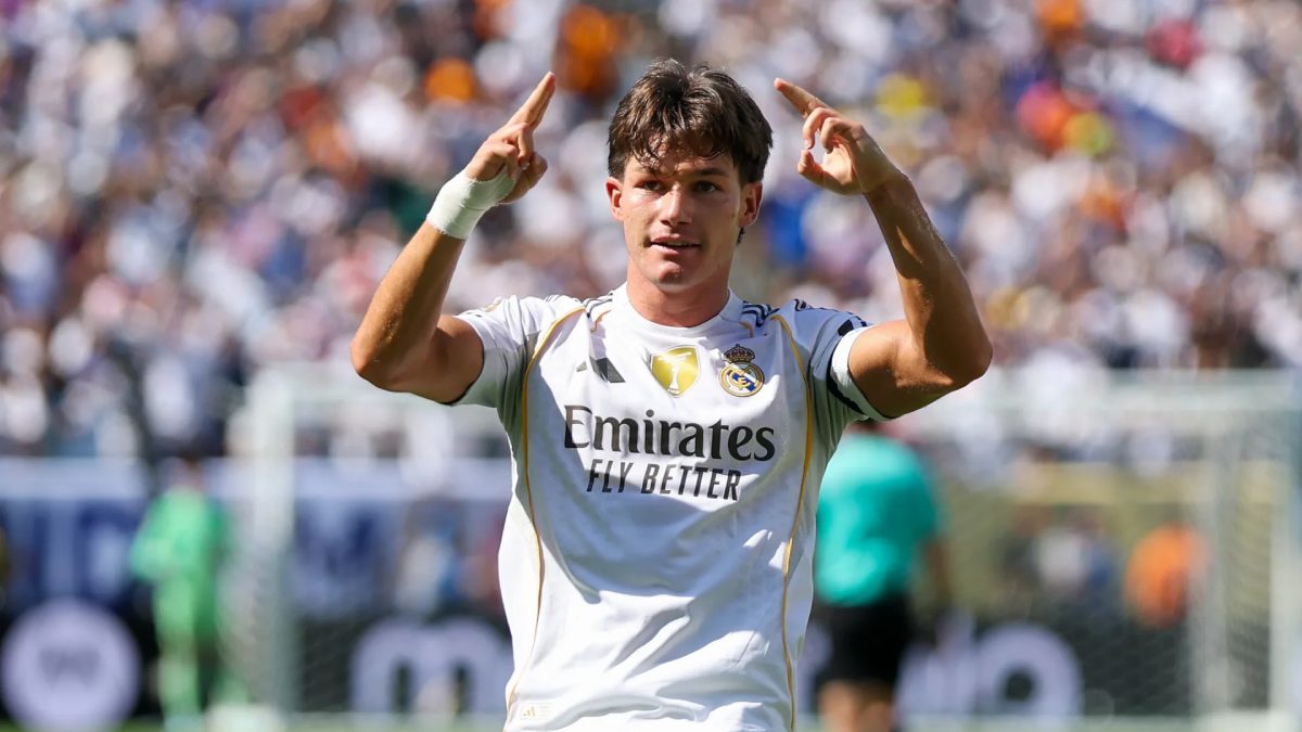 Fran García celebra un gol anotado con el Real Madrid en el Mundial de Clubes