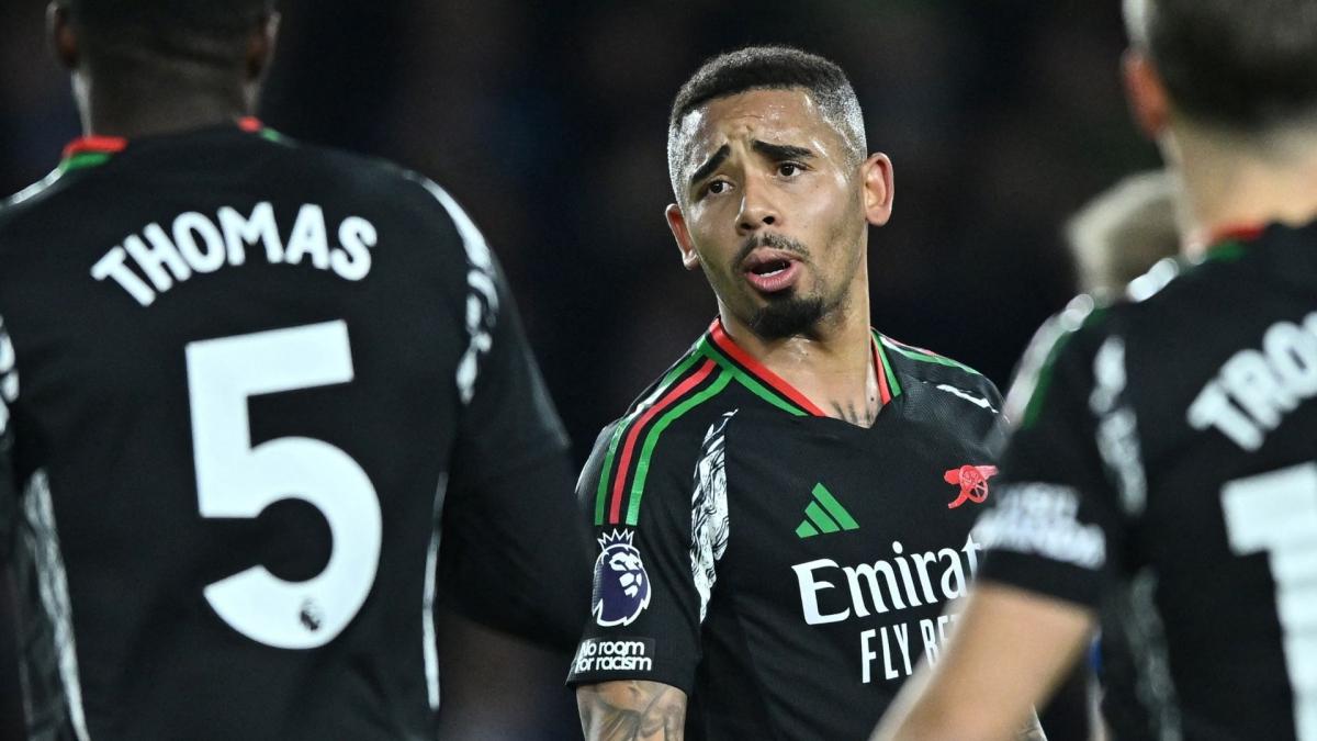 Gabriel Jesus durante un partido con el Arsenal