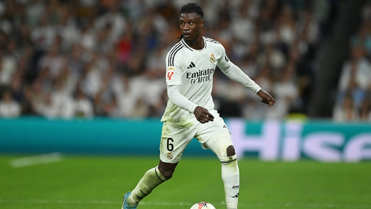 Eduardo Camavinga durante un partido con el Real Madrid
