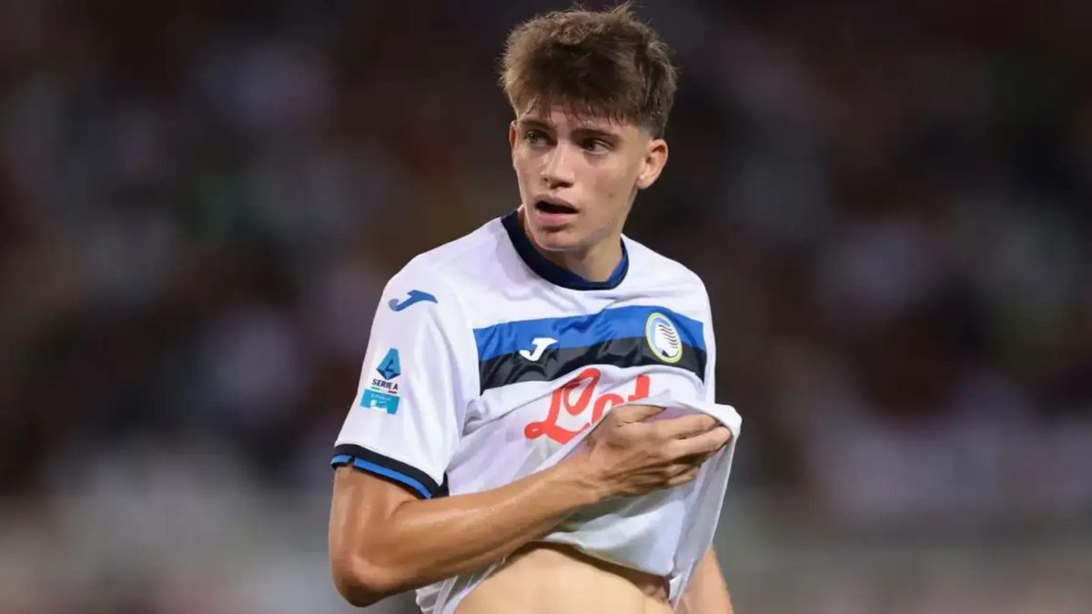 Marco Palestra durante un partido con la Atalanta