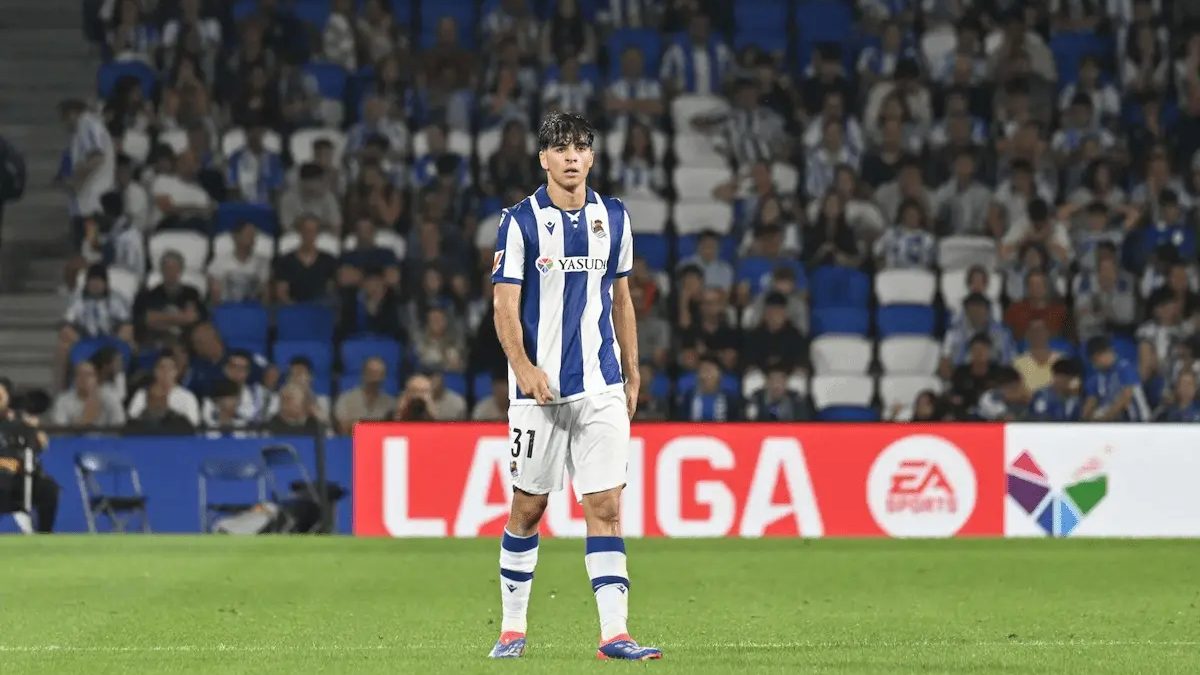 Jon Martín durante un partido con la Real Sociedad