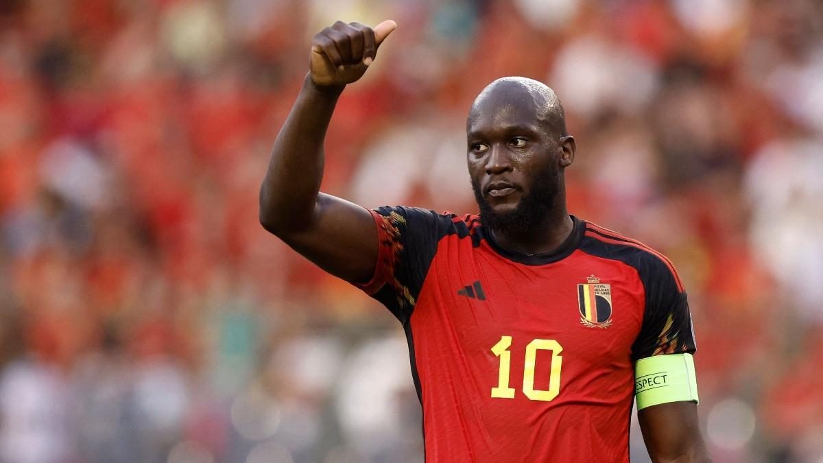 Romelu Lukaku durante un partido con la selección de Bélgica