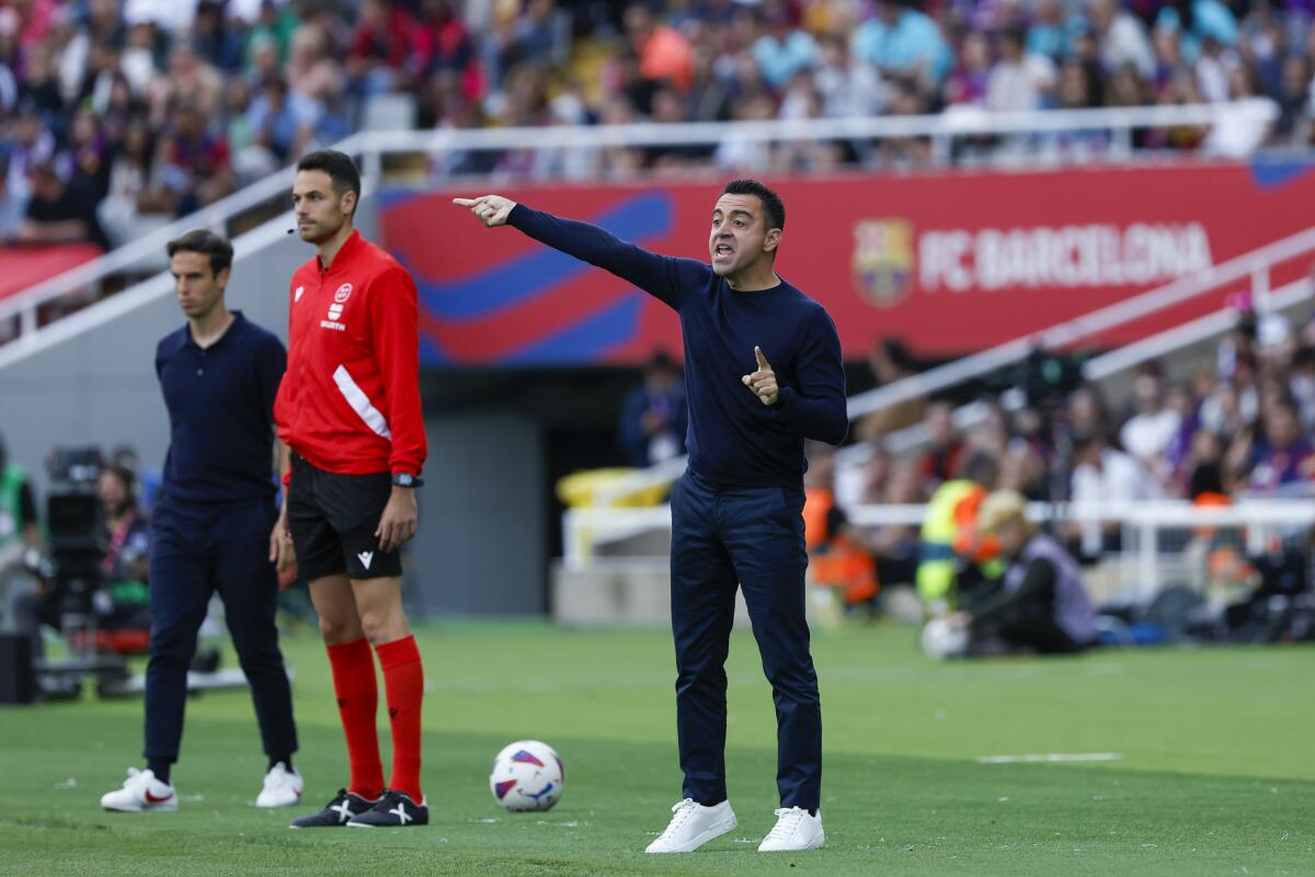 Xavi Hernández como entrenador del FC Barcelona