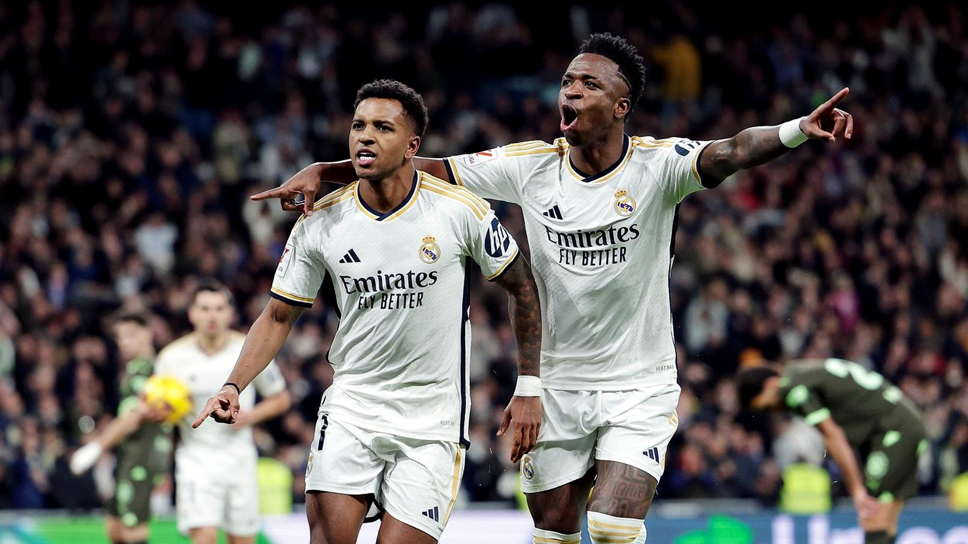 Rodrygo y Vini Jr con el Real Madrid