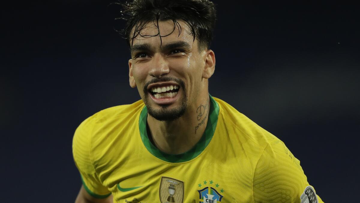 Lucas Paquetá with the Brazil national team