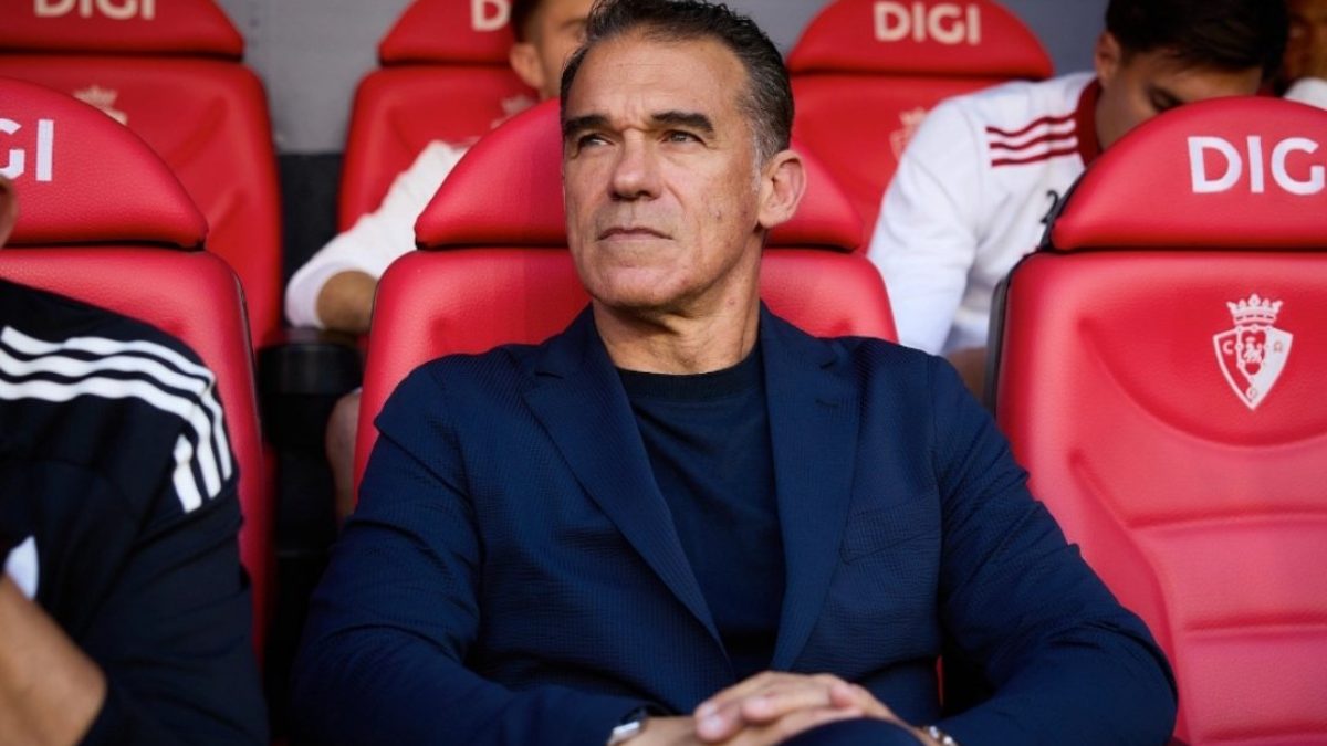 Luis García Plaza antes del Osasuna - Sevilla