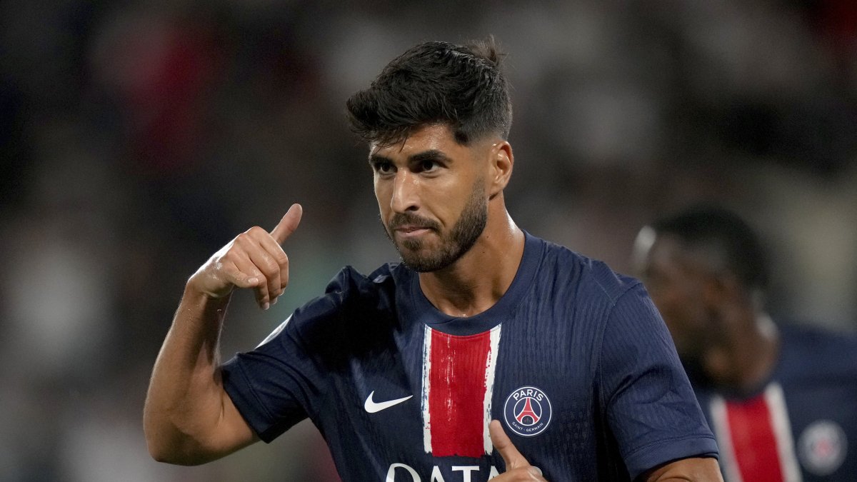 Marco Asensio durante un partido con el Bayern de Múnich