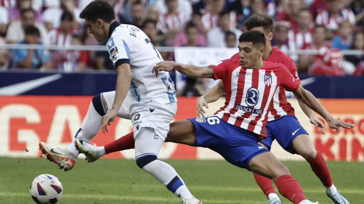 Nahuel Molina durante un Atlético de Madrid - Real Sociedad