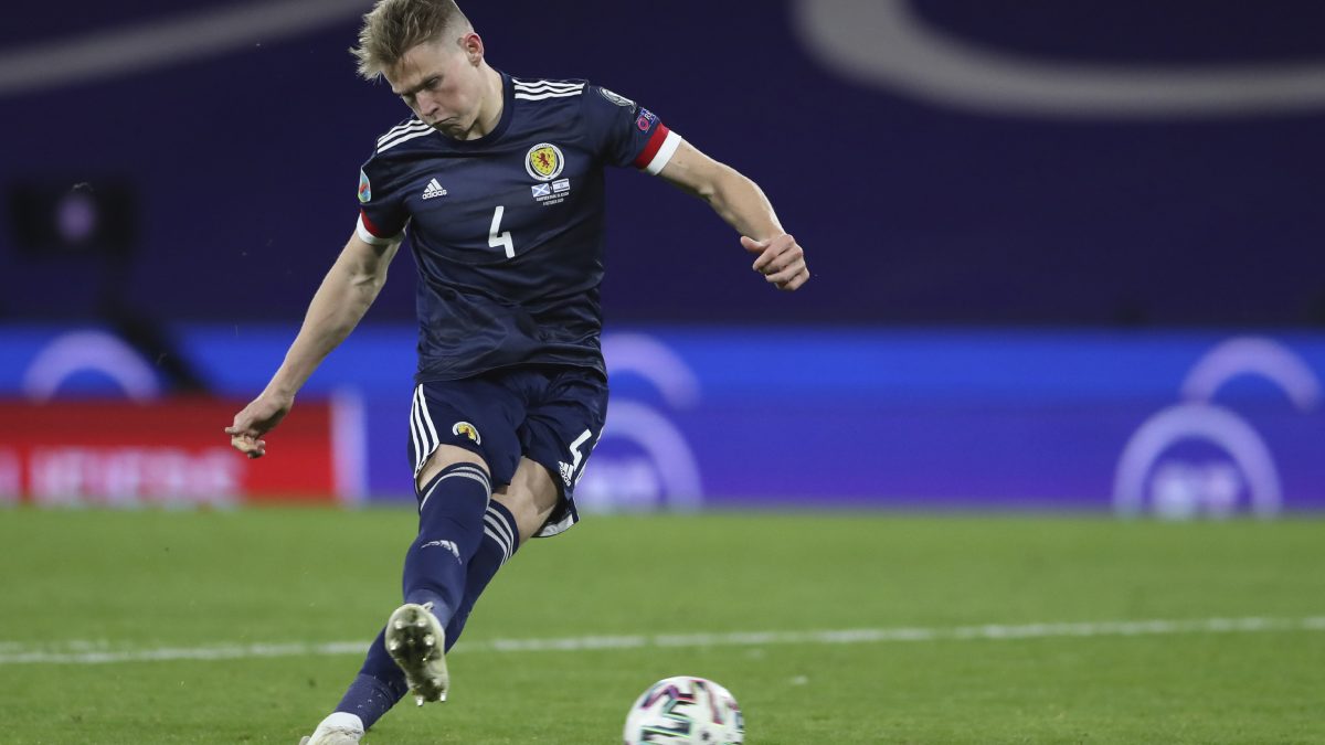 Scott McTominay during a match with the Scotland national team