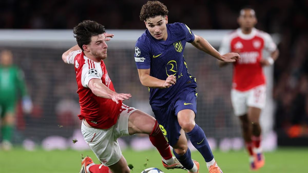 Julián Álvarez during Arsenal - Atlético de Madrid
