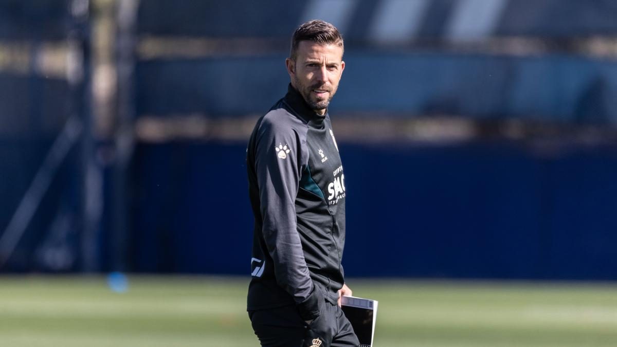 Luis García durante su etapa como entrenador del Espanyol