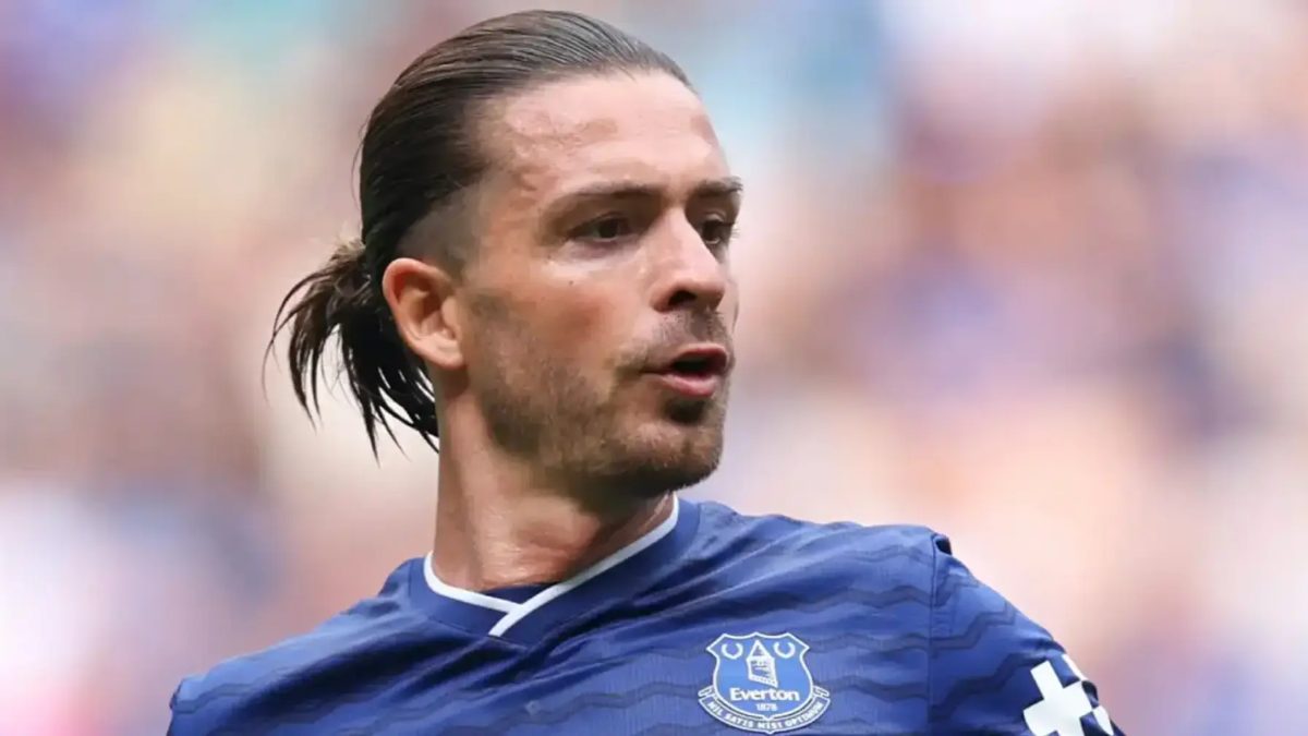 Jack Grealish during a match with Everton