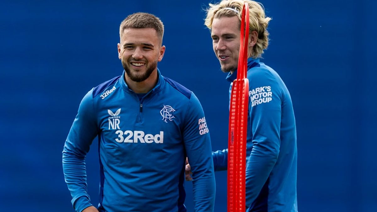 Nicolas Raskin durante un entrenamiento con el Rangers