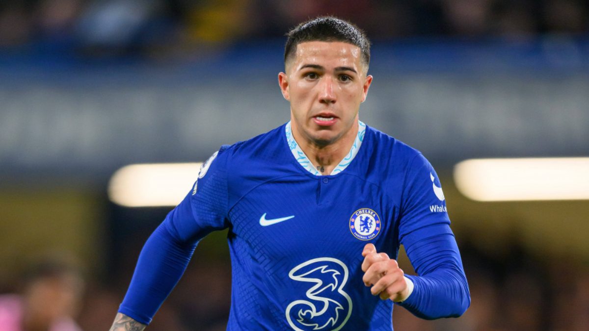 Enzo Fernández during a match with Chelsea