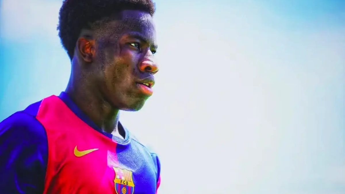 Ebrima Tunkara con los colores del FC Barcelona