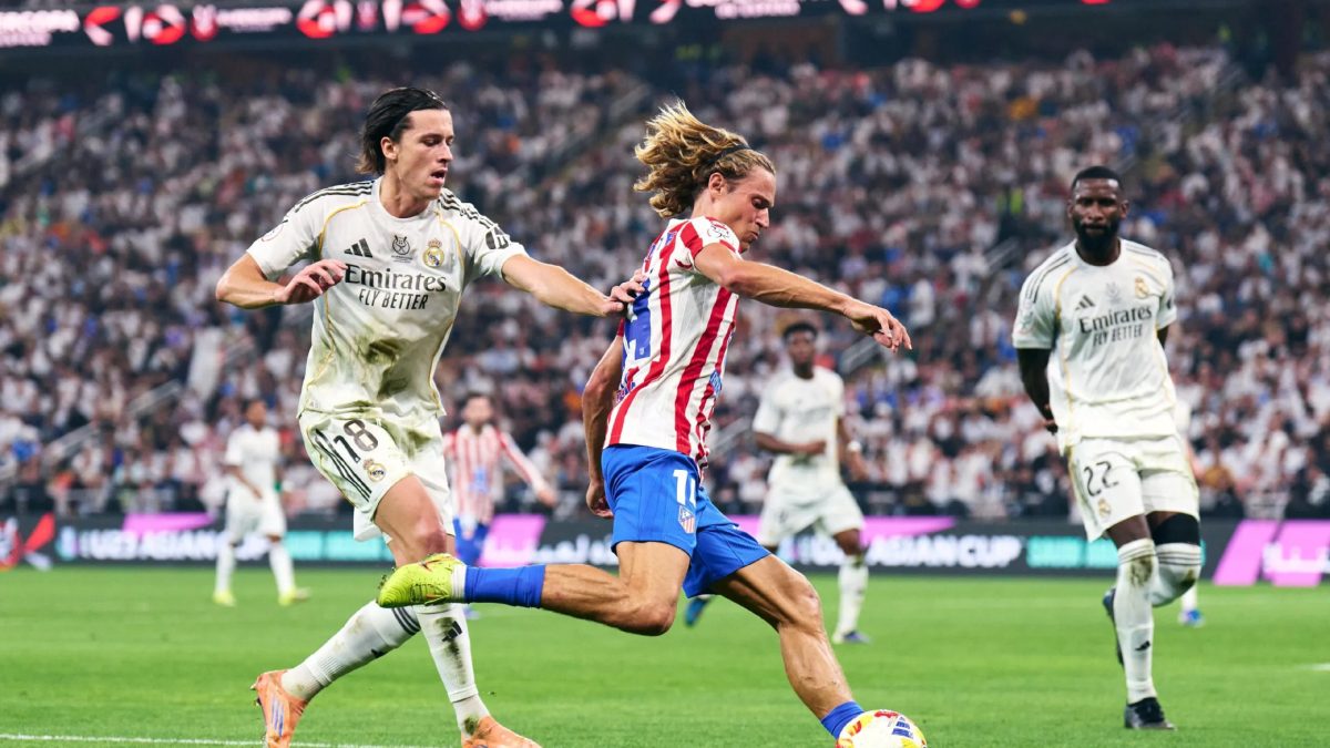 Marcos Llorente durante un Real Madrid - Atlético de Madrid