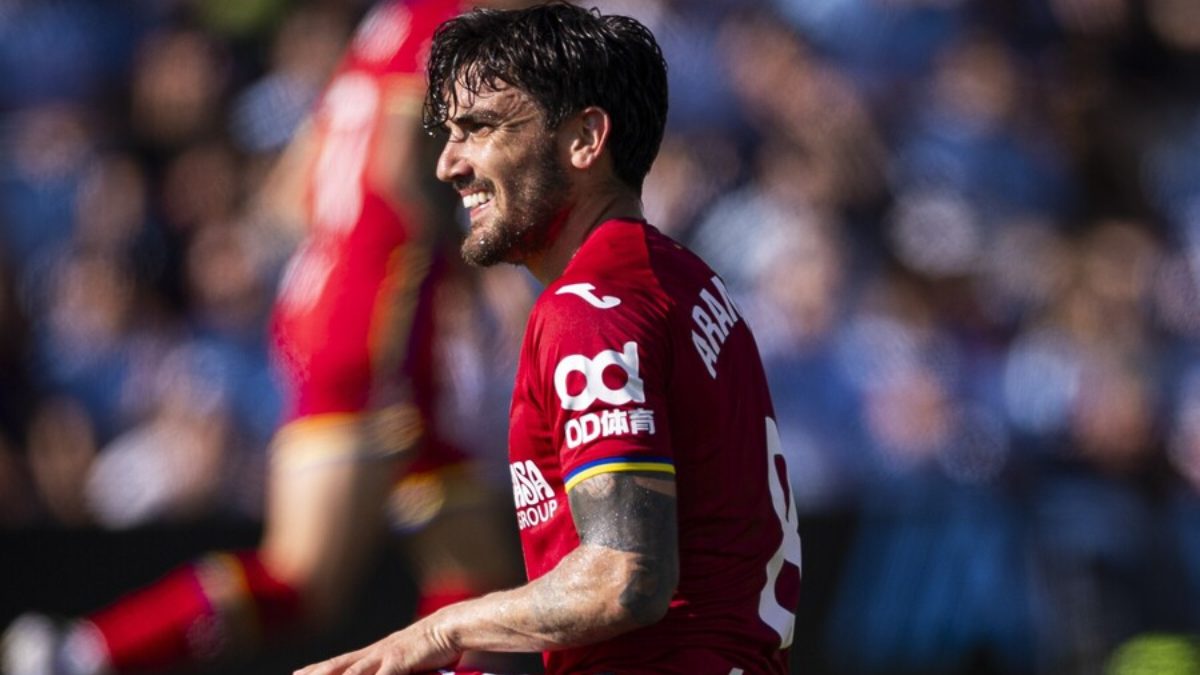 Mauro Arambarri durante un partido con el Getafe