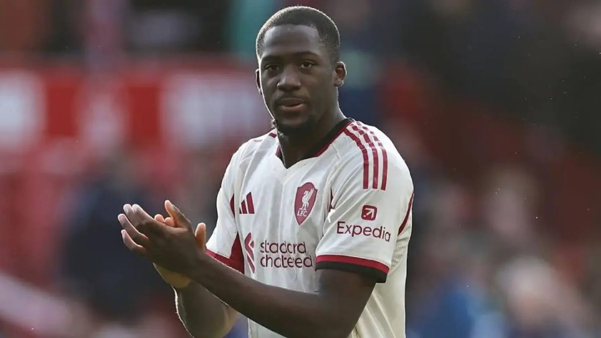 Ibrahima Konaté during a match with Liverpool