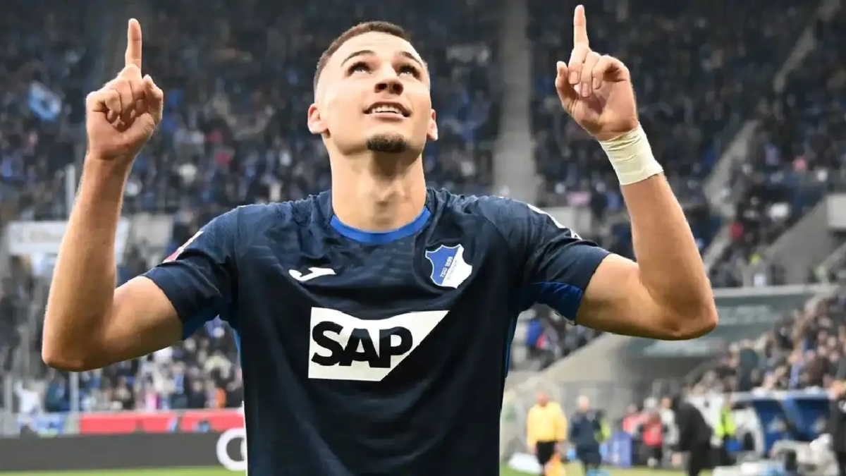 Tim Lemperle celebra un gol con el Hoffenheim